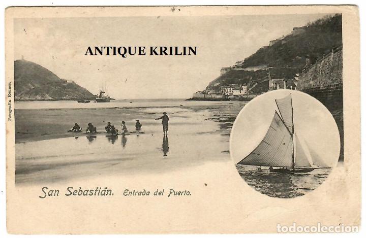Postkarten: SAN SEBASTIAN / ENTRADA AL PUERTO / EDICION FOTO RENNES / CIRCULADA