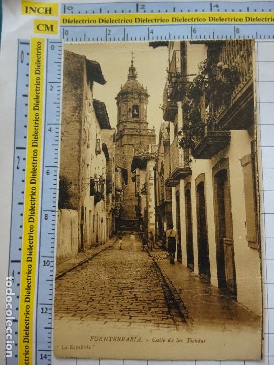 Cartoline: POSTAL DE GUIP&Uacute;ZCOA, FUENTERRABIA. A&Ntilde;OS 10 30. CALLE DE LAS TIENDAS, LA ESPA&Ntilde;OLA,. 534