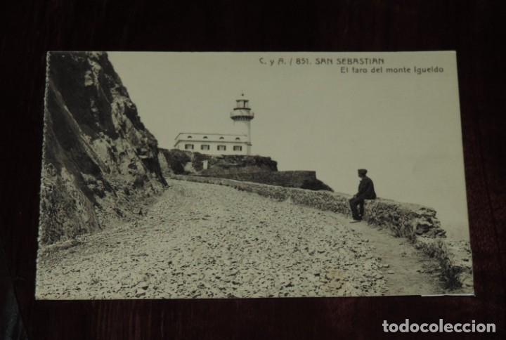 Cartoline: POSTAL DE San Sebastian. El faro del monte ig&uuml;eldo. LIGTHOUSE, N. 851. NO CIRCULADA.