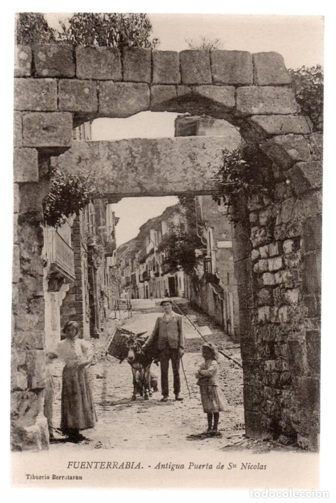 Postcards: POSTAL. FUENTERRABIA. ANTIGUA PUERTA DE S. NICOLAS. TIBURCIO BERROTARAN. S/C.