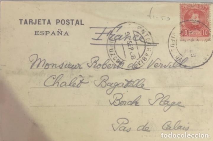 Postales: Postal de Fuenterrabia. 1908 Guipuzcua. - Foto 2