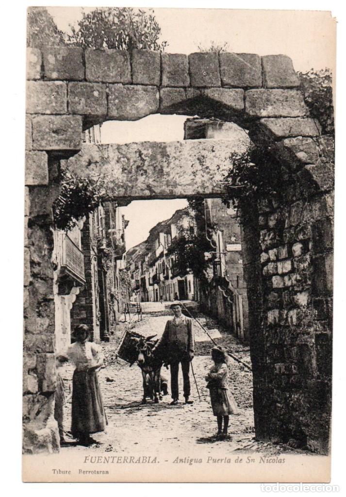 Postcards: POSTAL, FUENTERRABIA. ANTIGUA PUERTA DE S. NICOLAS. TIBURCIO. S/C.