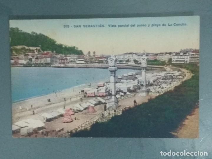 Postcards: POSTAL 315 - SAN SEBASTIAN (GUIPUZCOA). VISTA PARCIAL DEL PASEO Y PLAYA DE LA CONCHA.
