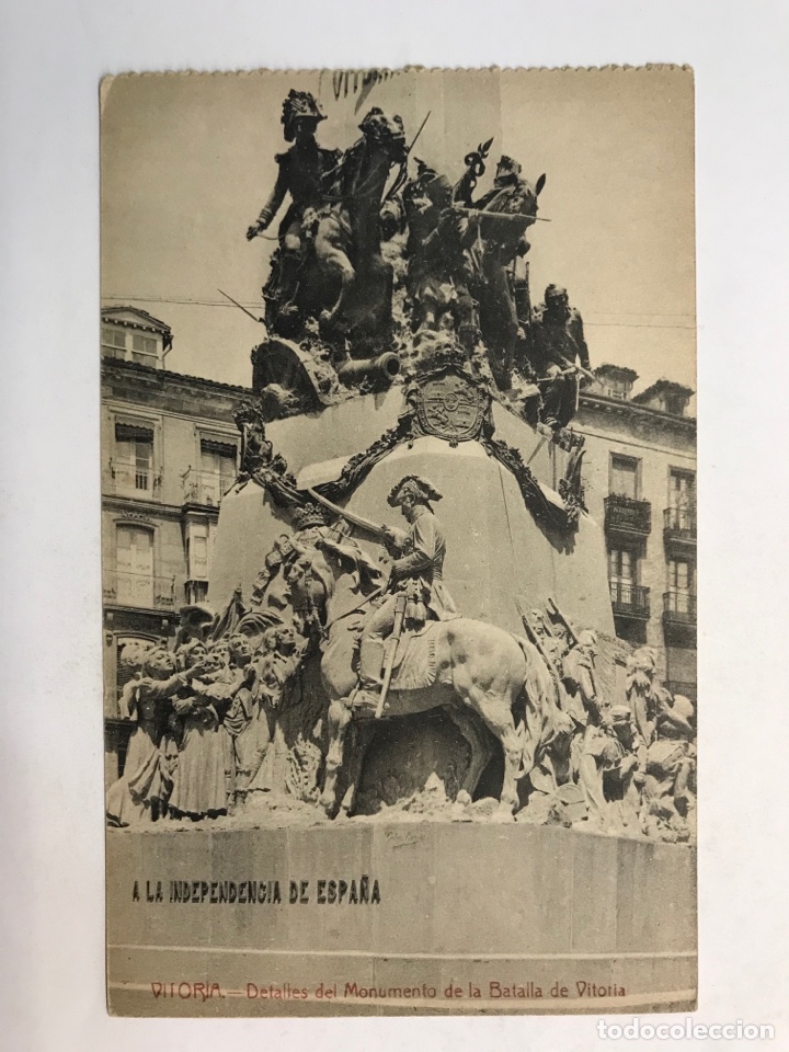 Postcards: VIT&Oacute;RIA. Postal Detalles del Monumento de la Batalla de Vitoria. Edic., Libreria General (h.1920?)