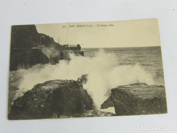 Postcards: POSTAL DE SAN SEBASTIAN, EL ROMPE OLAS, N. 56, ED. G.G. GALARZA. NO CIRCULADA.