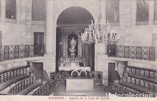 Cartes Postales: Guernica. Capilla de la Casa de Juntas. Fototipia Casta&ntilde;eira y Alvarez. Sin circular.