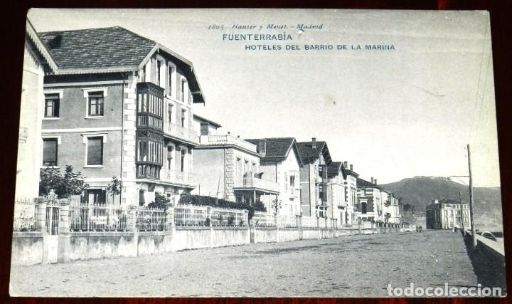 Postcards: POSTAL DE FUENTERRABIA, HOTELES DEL BARRIO DE LA MARINA, N. 1805, ED. HAIER Y MENET, NO CIRCULADA. S