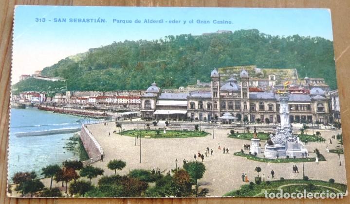 Postcards: POSTAL DE SAN SEBASTIAN, N.313, PARQUE DE ALDERDI - EDER Y EL GRAN CASINO, ED. MAYOR HERMANOS, NO CI