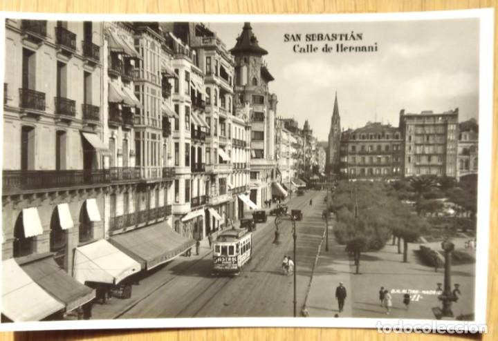 Postcards: SAN SEBASTIAN - CALLE DE HERNANI - TRANVIA - G. H. ALSINA