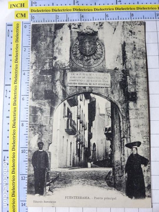 Postais: POSTAL DE GUIP&Uacute;ZCOA. A&Ntilde;OS 10 30. FUENTERRABIA PUERTA PRINCIPAL. TIBURCIO. 859