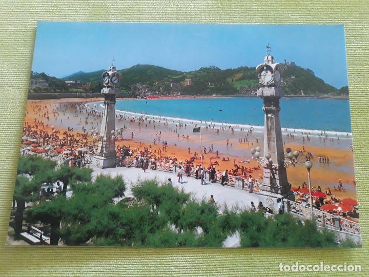Postales: San Sebastian - Playa de la concha 1987 - Foto 1