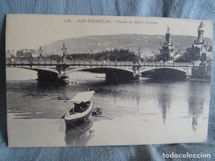 Postais: SAN SEBASTI&Aacute;N. 106. G. G. GALARZA. PUENTE DE MAR&Iacute;A CRISTINA.