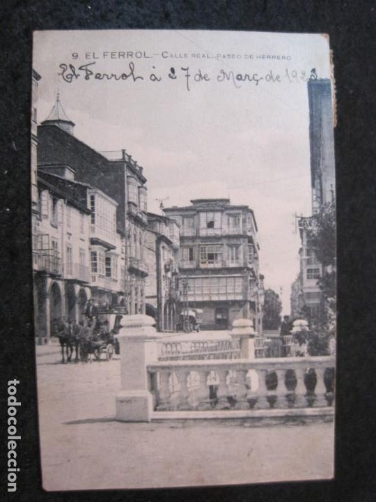 Postais: EL FERROL-CALLE REAL-PASEO DE HERRERO-GRAFOS-9-POSTAL ANTIGUA-(82.664)