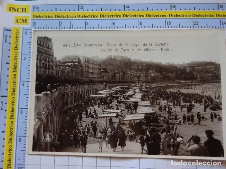 Cartoline: POSTAL DE GUIP&Uacute;ZCOA. A&Ntilde;OS 30 50. SAN SEBASTIAN. VISTA DE LA PLAYA DE LA CONCHA DESDE EL PARQUE. 2798
