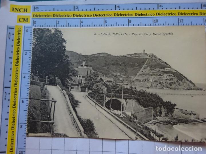 Cartoline: POSTAL DE GUIP&Uacute;ZCOA. A&Ntilde;OS 10 30. SAN SEBASTIAN. PALACIO REAL Y MONTE YGUELDO 8 CYM . 2834