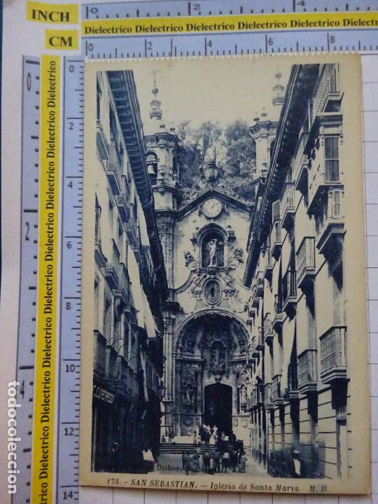 Postcards: POSTAL DE GUIP&Uacute;ZCOA. A&Ntilde;OS 10 30. SAN SEBASTIAN IGLESIA DE SANTA MAR&Iacute;A 175 MD. 2873