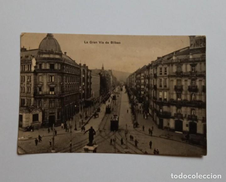 Postales: POSTAL LA GRAN VIA DE BILBAO. SIN CIRCULAR. - Foto 1