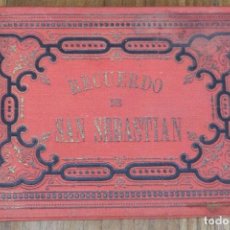 Postales: LIBRILLO CON 13 GRABADOS DE SAN SEBASTIÁN (EUSKADI) EDITADO EN 1895 POR EDITEURS EUGENE LEVY & FREER. Lote 280934078