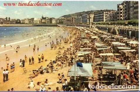 Postales: San Sebasti&aacute;n.- Playa de la Concha - Foto 1