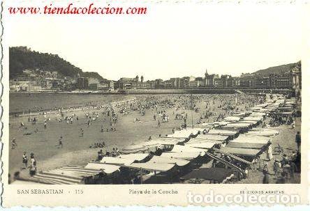 Postales: San Sebasti&aacute;n.- Playa de la Concha - Foto 1