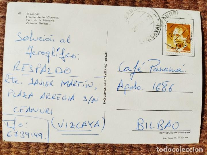 Postales: BILBAO - PUENTE DE LA VICTORIA - Foto 2
