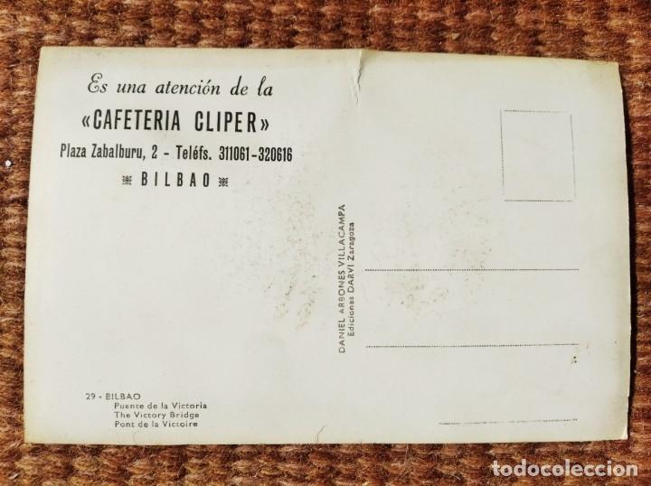 Postales: BILBAO - POSTAL REGALO CAFETERIA CLIPER - Foto 2