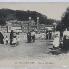 Postales: SAN SEBASTIAN. PASEO DE ALDERDIEDER Nº178. CIRCULADA EN ABRIL DE 1913