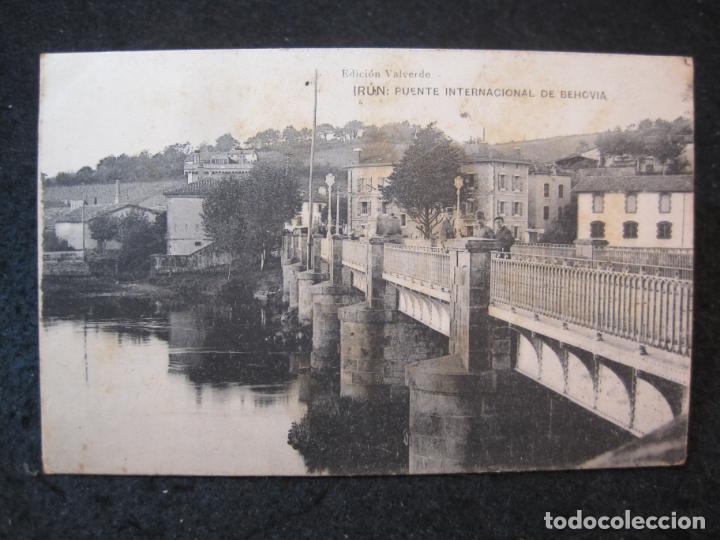 Postcards: IRUN-PUENTE INTERNACIONAL DE BEHOVIA-HAUSER Y MENET-ED VALVERDE-POSTAL ANTIGUA-(84.400)