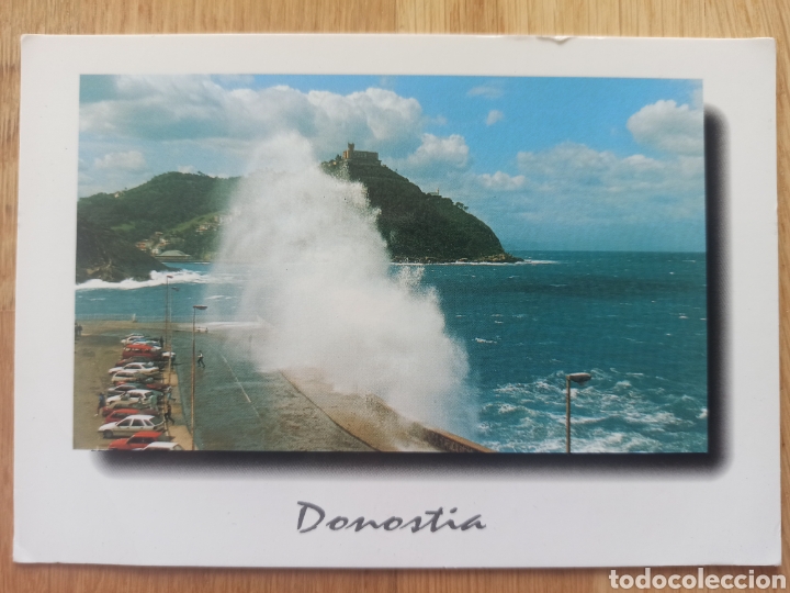 Postales: Donostia, temporal en el paseo nuevo. - Foto 1