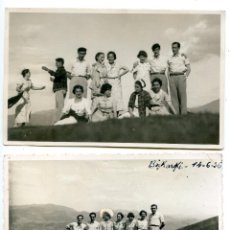 Postales: BIZCAGI, VIZCAYA, GRUPO DE EXCURSIONISTAS, POSTAL FOTOGRÁFICA Y FOTO, 14/06/1936