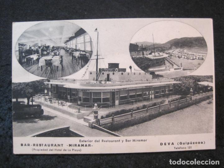 Postcards: DEVA-BAR RESTAURANT MIRAMAR-PUBLICIDAD-REVERSO SIN DIVIDIR-POSTAL ANTIGUA-(85.136)