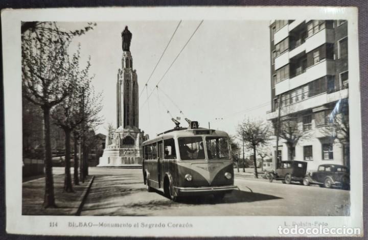 Postales: BILBAO MONUMENTO SAGRADO CORAZON - Foto 1