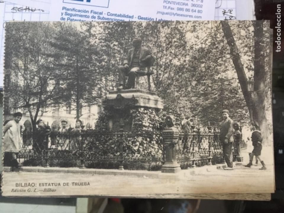 Postales: Bilbao. Estatua de Trueba - Foto 1