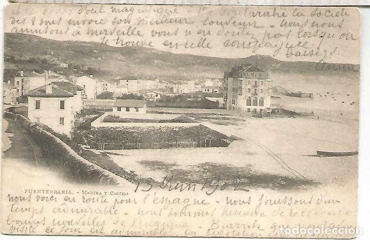 Postales: GUIPUZCOA FUENTERRABIA DORSO SIN DIVIDIR
