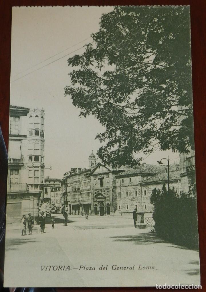 Cartoline: VITORIA, PLAZA DEL GENERAL LOMA, FOTOTIPIA CASTA&Ntilde;EIRA, SIN CIRCULAR