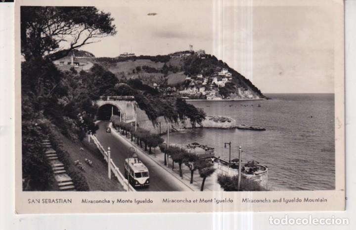 Postkarten: POSTAL DE SAN SEBASTIAN MIRACONCHA Y MONTE IGUELDO EDITO MANIPEL CIRCULAR 1954