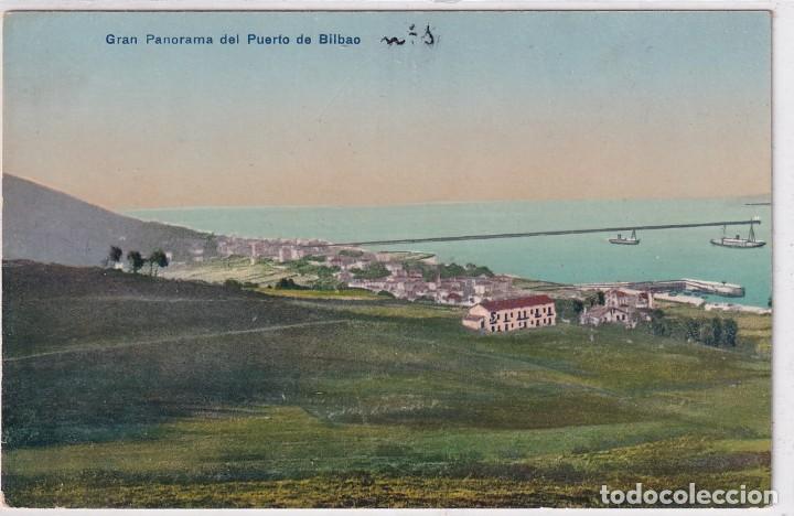 Postkarten: Gran panorama del Puerto de Bilbao. Reverso en blanco. sin circular.