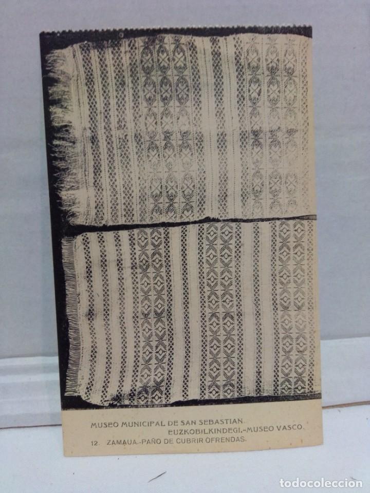 Postais: MUSEO MUNICIPAL DE SAN SEBASTI&Aacute;N.PA&Ntilde;O DE CUBRIR OFRENDAS.FOT.HAUSER Y MENET.NO CIRCULADA.