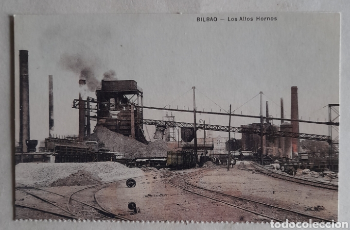 Postales: BILBAO- Los Altos Hornos. Colecci&oacute;n DEIA BBK. No. 27