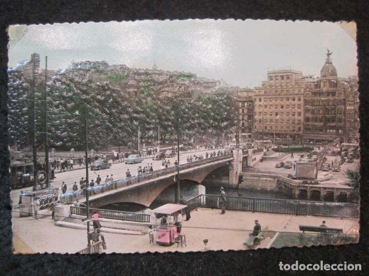 Postales: BILBAO-CON RELIEVE-PUENTE DE LA VICTORIA-POSTAL ANTIGUA-(88.071)
