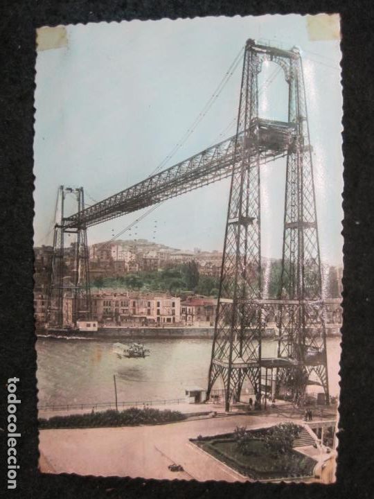 Postales: BILBAO-CON RELIEVE-PUENTE VIZCAYA-POSTAL ANTIGUA-(88.072)
