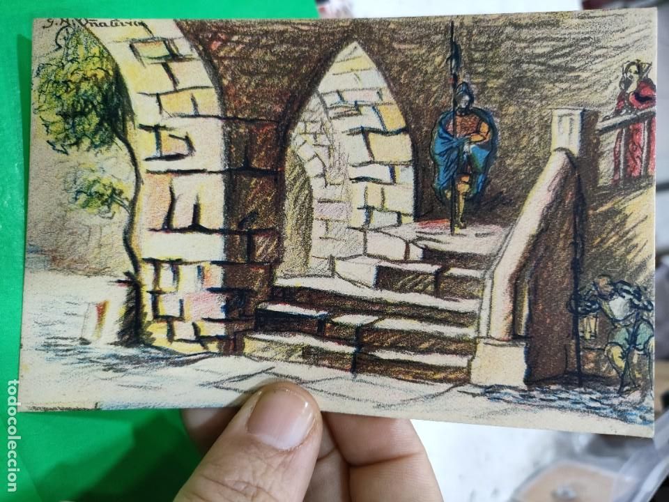 Postales: Postal FUENTERRABIA Patio y Escalera de Homenaje del Castillo de Carlos V GRAFICAS LABORDE Y LABAYEN