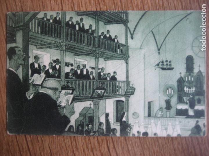 Postkarten: Pais Vasco. Au Pays Basque, La Messe . N&ordm; 248. Ed. M.D. Bordeaux. Sin circular