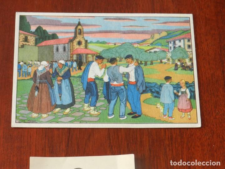Postales: POSTAL DE TIPOS VASCOS, DIBUJOS DE ARRUE, ED. DE ARTE - LABORDE Y LABAYEN, NO CIRCULADA, ESCRITA.