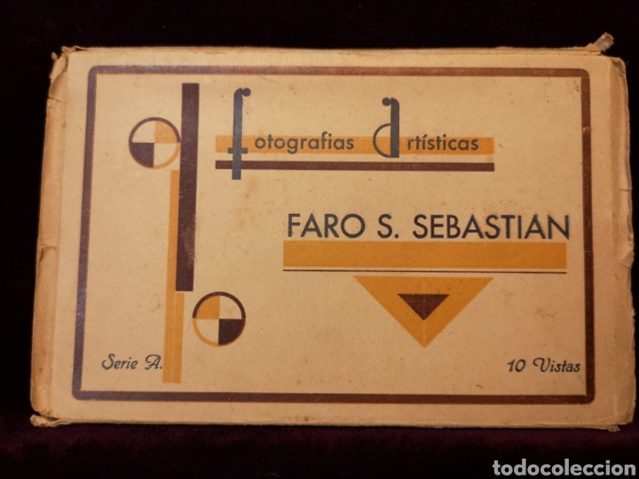 Postkarten: FARO SAN SEBASTI&Aacute;N - BLOCK POSTALES - 10 VISTAS ART&Iacute;STICAS - 15 X 9.50 CM