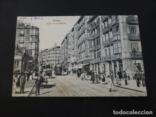 Postales: BILBAO CALLE DE LA ESTACION - Foto 1