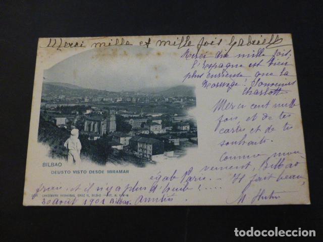 Postales: BILBAO DEUSTO DESDE MIRAMAR - Foto 1