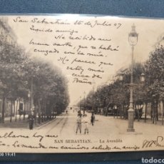 Postales: SAN SEBASTIÁN 1909 LA AVENIDA CIRCULADA