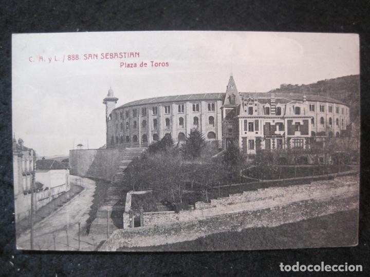 Cartoline: SAN SEBASTIAN-PLAZA DE TOROS-C. A. Y L. 888-POSTAL ANTIGUA-(90.707)