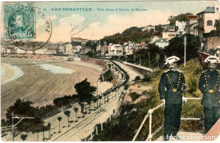 Postcards: PRECIOSA POSTAL - SAN SEBASTIAN - VISTA DESDE EL PALACIO DE MIRAMAR - EDICION G.G.GALARZA
